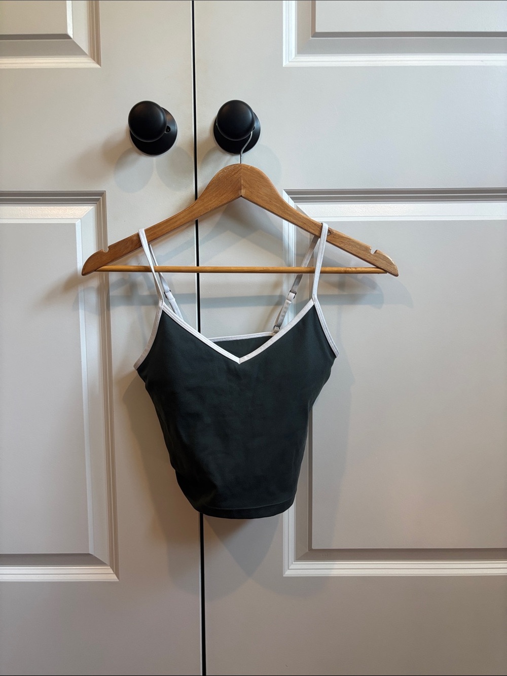 Hollister Green Camisole with White Trim